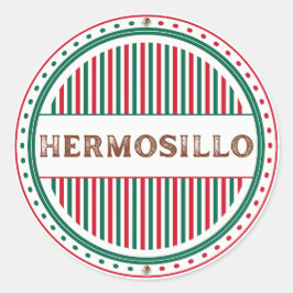 Hermosillo City Pride Emblem – Mexican Identity Runder Aufkleber