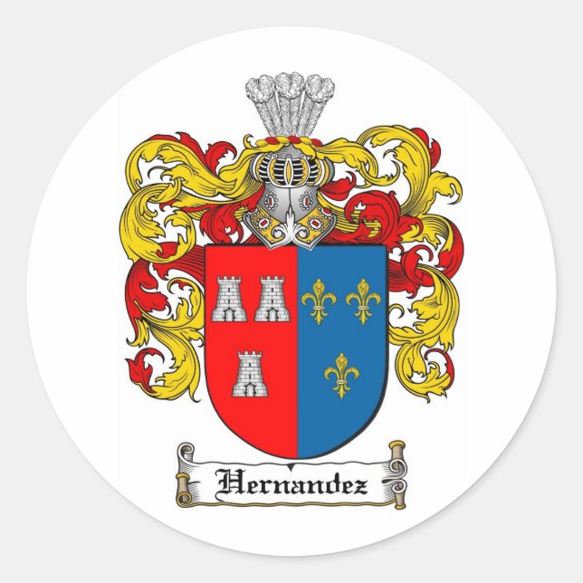 HERNANDEZ-FAMILIENWAPPEN - HERNANDEZ-WappenCOAT Runder Aufkleber (Vorderseite)