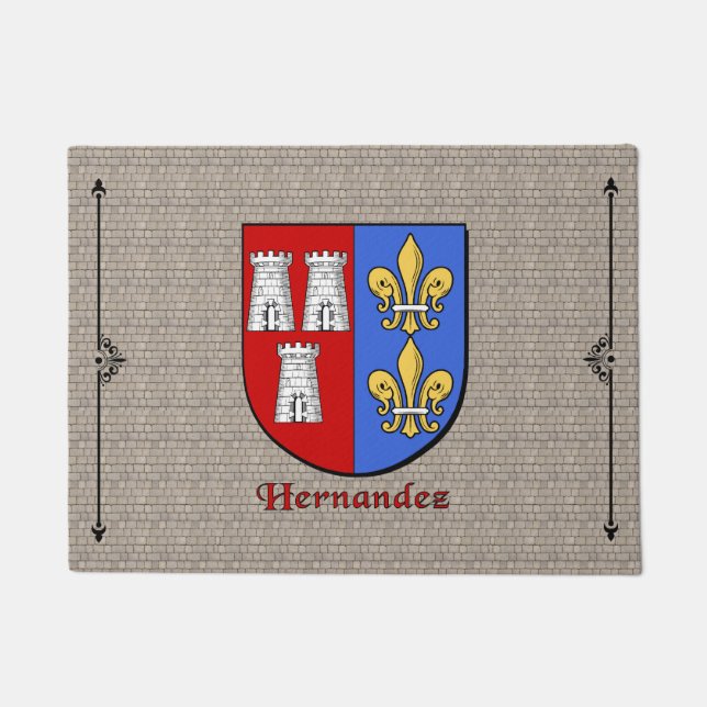 Hernandez Historischer Schild auf Kobelstein Fußmatte (Vorderseite)