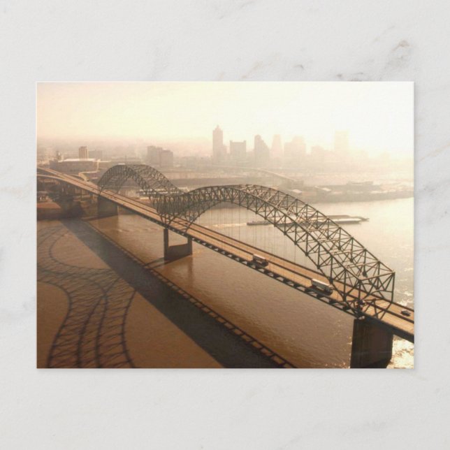 Hernando de Soto Bridge in Memphis Postkarte (Vorderseite)