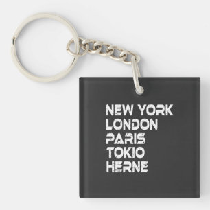 Herne New York London Paris Tokio Anhänger Schlüsselanhänger