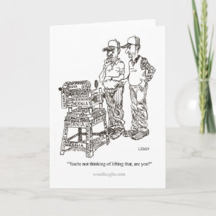 Hernia Cartoon Card Karte