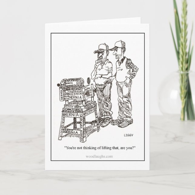Hernia Cartoon Card Karte (Vorderseite)
