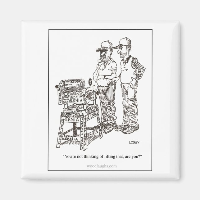 Hernia Cartoon Magnet (Vorne)