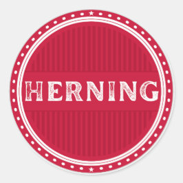 Herning City Pride Emblem – Dänische Identität Runder Aufkleber
