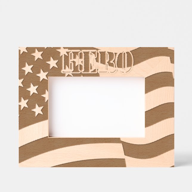Hero American Flag Geätzte Rahmen (Vorderseite)