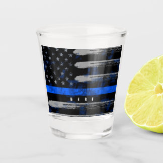 HERO Blue Thin Line Shot Glas