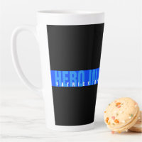 Hero in Blue Police Thin Blue Line Monogramm Name