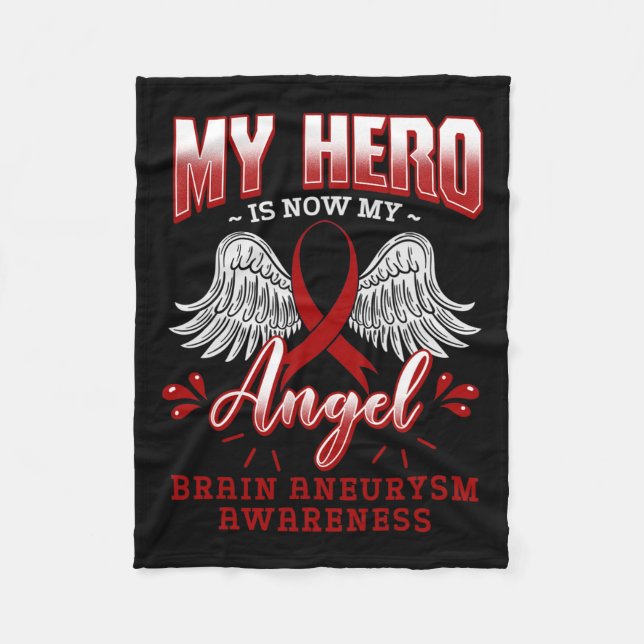 Hero ist jetzt mein Engel Gehirn Aneurysma Intragr Fleecedecke (Vorderseite)