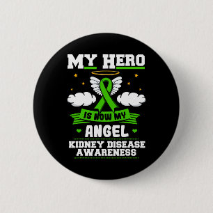 Hero ist jetzt meine Engel-Nierenerkrankung Wolken Button