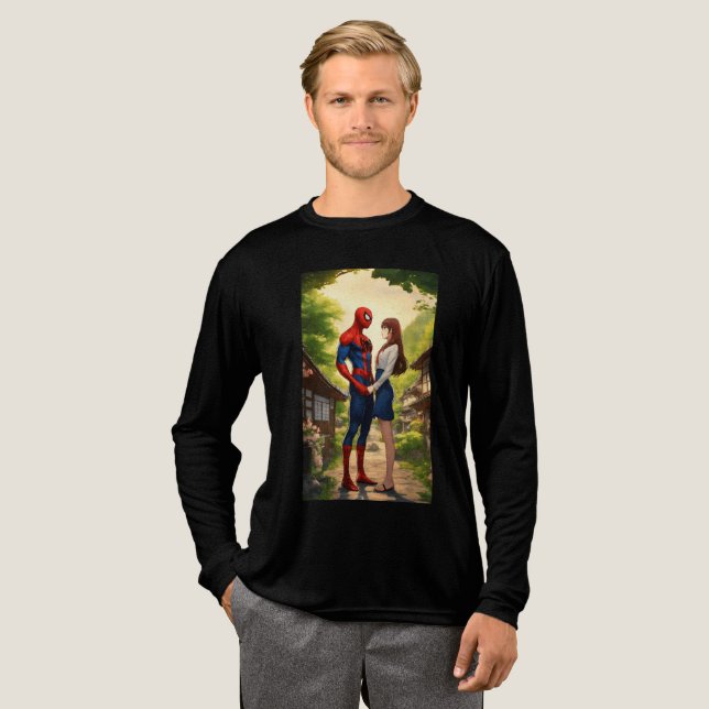 Hero Meets Heart" Tri-Blend Shirt (Volle Vorderseite)