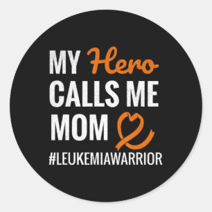 Hero nennt mich Mama Leukämie Krieger Leukämie Awa Runder Aufkleber