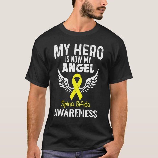 Hero Now Angel Spina Bifida Awareness Supporter Ri T-Shirt (Vorderseite)