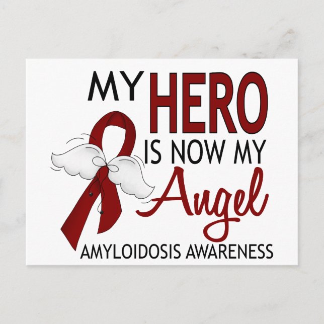 Hero Now My Angel Amyloidose Postkarte (Vorderseite)