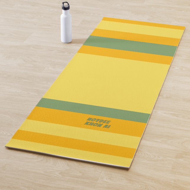 Hero Stripes Horizontal Lines Orange Yellow Green Yogamatte (Beispiel)