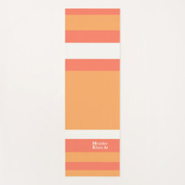 Hero Stripes Horizontal Lines Red Orange White Yogamatte