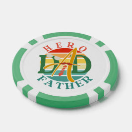 Hero Vater Fath Sunset Krawatte, Mustache & Sonnen Pokerchips