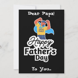 Hero Vater Happy Vatertag Design Feiertagskarte