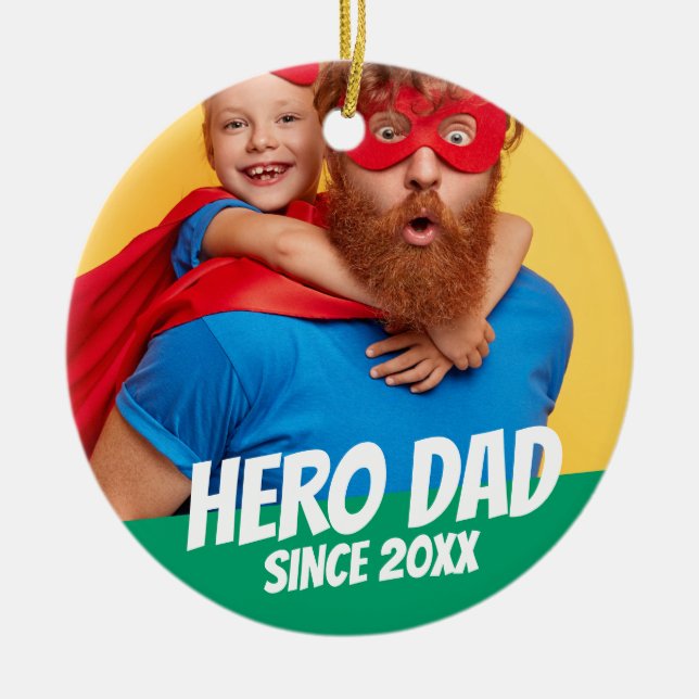 Hero Vater Seit 20XX Modernes Cool Einfaches Keramik Ornament (Vorne)