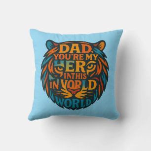 Hero Vater Tiger Typografie Kissen