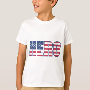 Heroamerikanischer Flaggenstars Streifen Rotes Bla T-Shirt