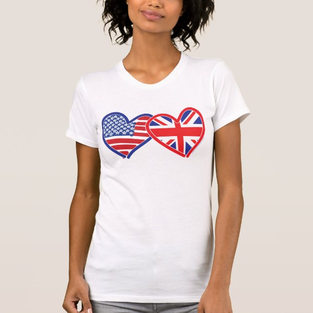 Heroes der amerikanischen Flagge/Backenfahne T-Shirt (Vorderseite)