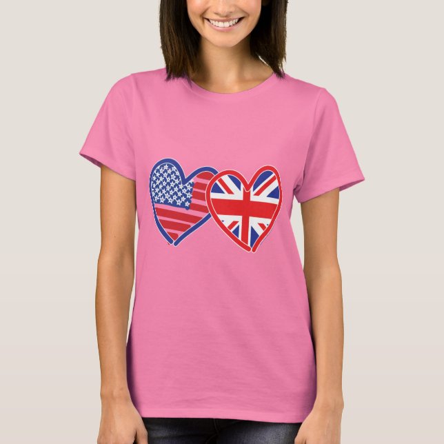 Heroes der amerikanischen Flagge/Backenfahne T-Shirt (Vorderseite)
