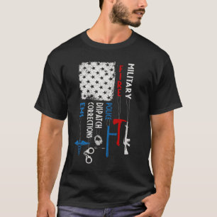 Heroes Flag EMS Korrektur Dispatch Police Fire T-Shirt