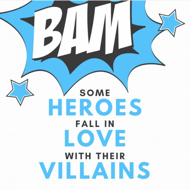 Heroes Liebe Villains - BAM Sticker (Vorderseite)