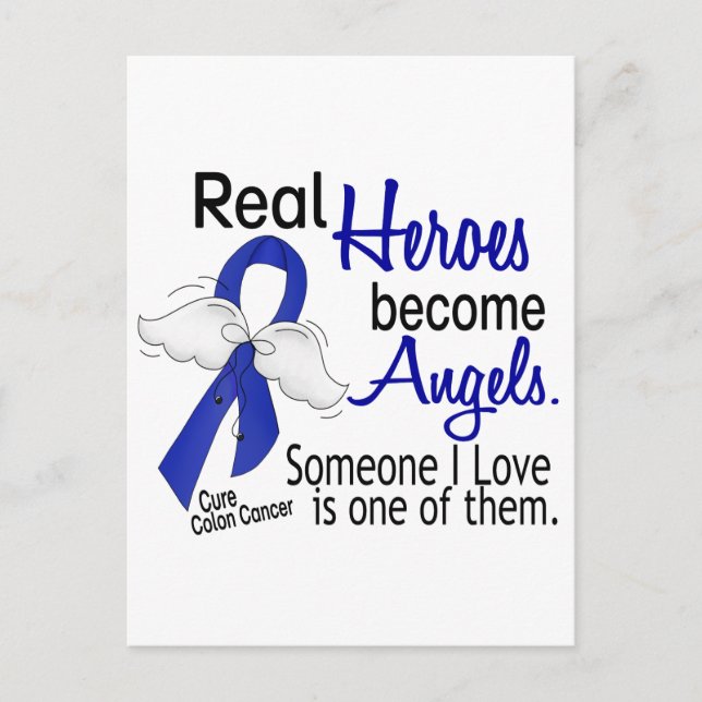 Heroes werden Engel Colon Cancer Postkarte (Vorderseite)