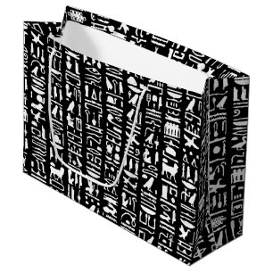 Héroglyphe égyptien grand sac cadeau
