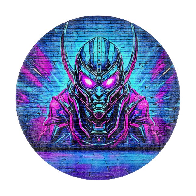Heroic Cyberpunk Vibe Schneidebrett (Vorderseite)