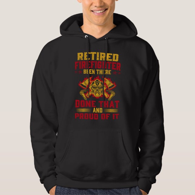 Heroic Retired Firefighter  Fireman  Idea Hoodie (Vorderseite)
