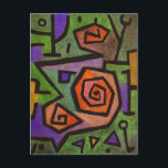 Heroische Rose Abstrakt von Paul Klee Postkarte<br><div class="desc">Dieses Bild ist "heroische Rose",  erstellt 1938 von dem abstrakten Expressionisten Paul Klee (1879-1940). Es zeigt drei abstrakte Rose. Es ist unsere Fine Art Series Nr. 242.</div>