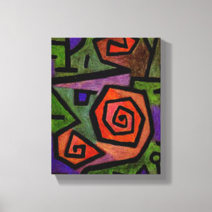 Heroische Rosen durch abstrakte moderne Kunst Leinwanddruck