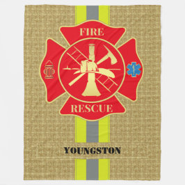 Heroischer Feuerwehrmann Maltese Cross Cosy Design Fleecedecke