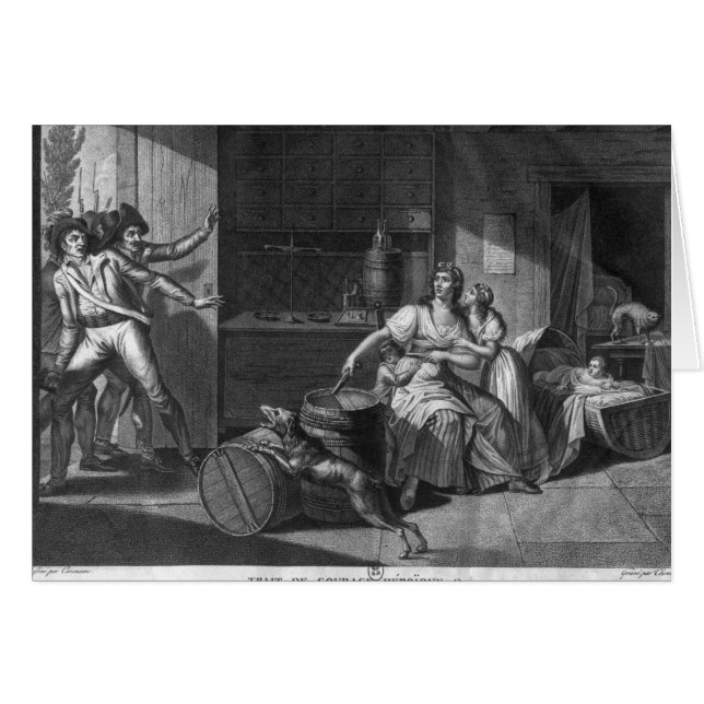 Heroischer Mut einer Frau, die Vendean Räuber (Vorderseite (Horizontal))