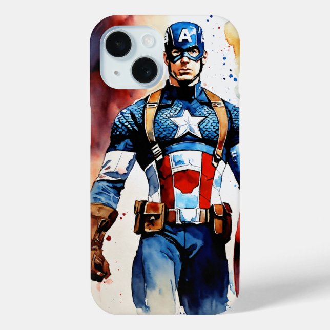 "Heroischer Schutz: Captain America Edition" Case-Mate iPhone Hülle (Rückseite)