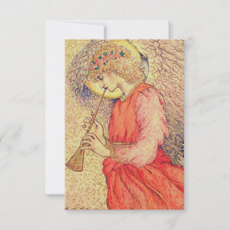 Heroldsengel mit Trompete Kunst Heilige Karte