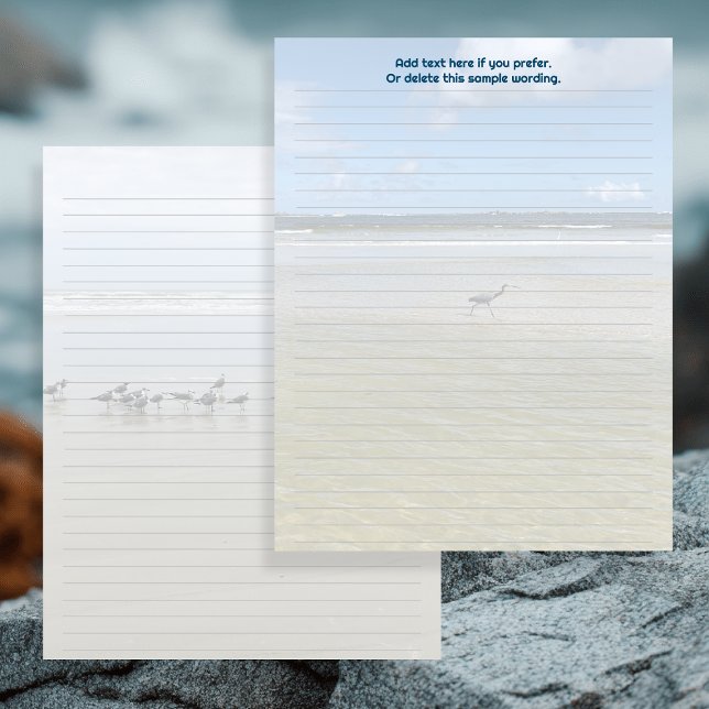 Heron and Shore Birds Lined Flyer Paper (Von Creator hochgeladen)