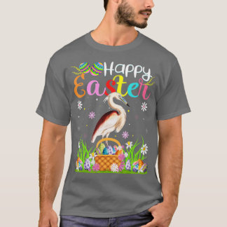 Heron Bird Bunny Egg Jagd Der sonnige Heron Happy  T-Shirt