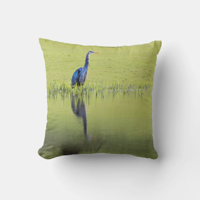Heron Bird Kissen (Vorderseite)