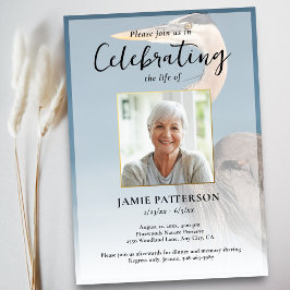 Heron Bird Lover Celebration of Life Photo Funeral Einladung