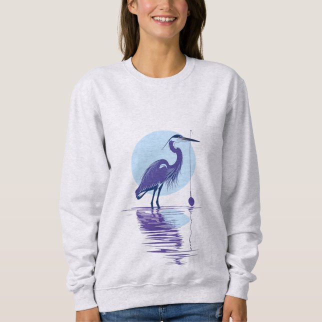 Heron by Moonlight – Women’s Sweatshirt (Vorderseite)