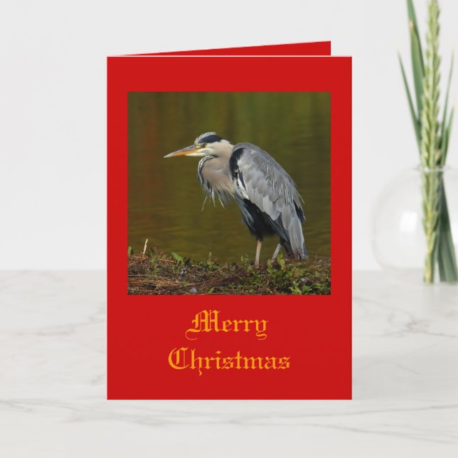 Heron Christmas Cards Feiertagskarte (Vorderseite)