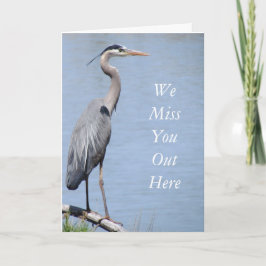 Heron Get Well Greeting Card Template Karte