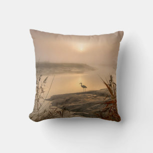 Heron Heaven - Landschaft am See Kissen