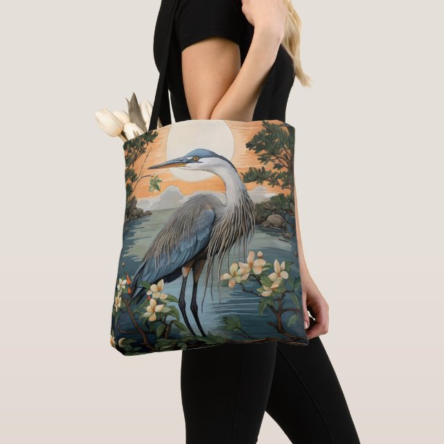 Heron in Pond Tasche (Von Nahem)