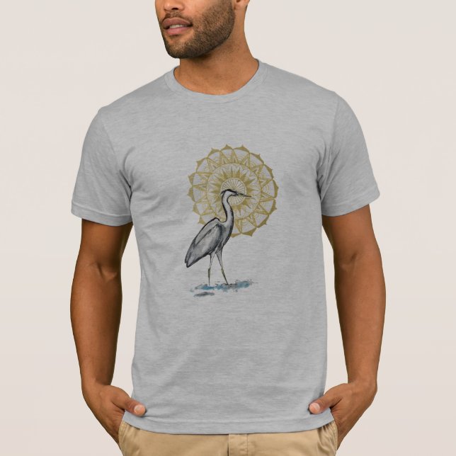 Heron Mandala T-Shirt (Vorderseite)