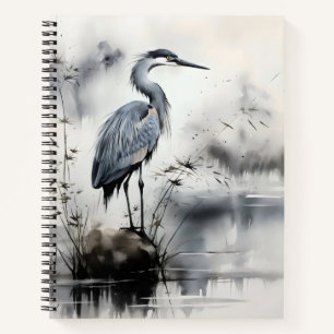 Heron Nature Traditional Notizbuch